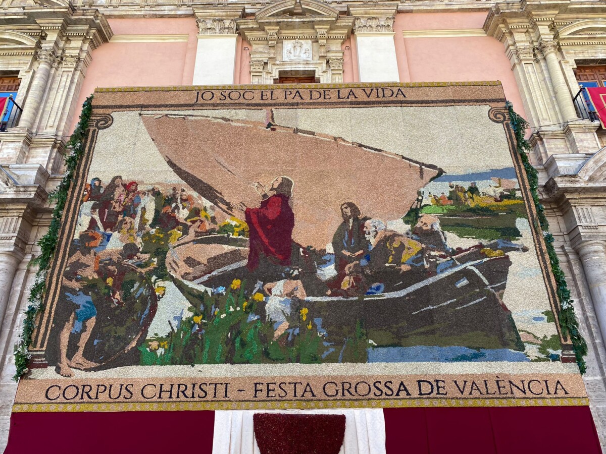 tapiz floral del Corpus en Valencia, 2023